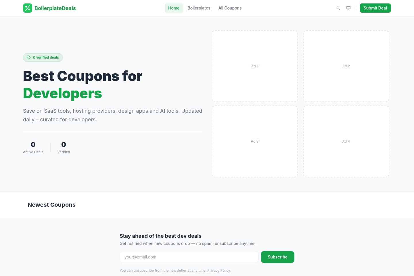 BoilerplateDeals screenshot
