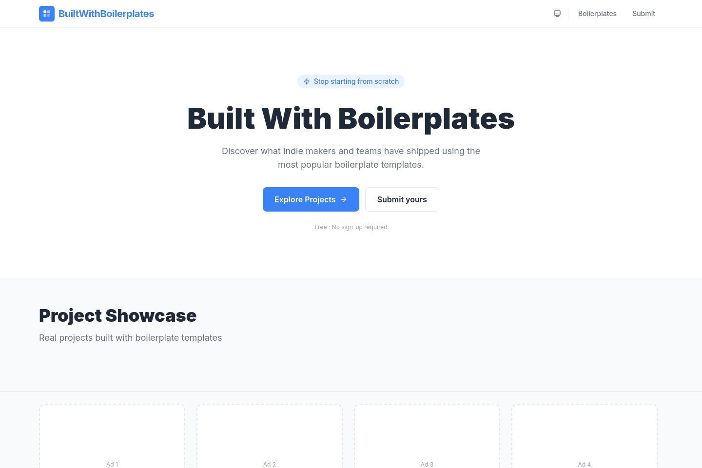 BuiltWithBoilerplates screenshot